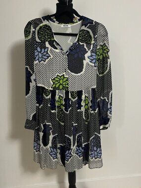 Like New Moschino — SILK with Florals & Abstract Dress